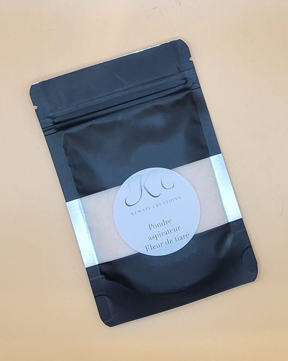 Poudre Aspirateur Parfumée Fleur de Tiaré – 50 g